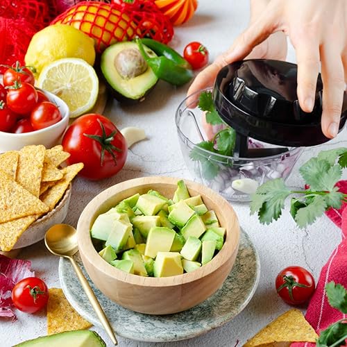 MASTRAD - Hachoir Manuel - 30 Secondes - 100 Gr - Hachez, Découper Et Mixer - Oignons, Ail, Echalotes, Herbes - 2 Lames A Double-Tranchant - Lames Amovibles - Vert - Nail Gallerys