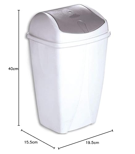 Swing Poubelle à Couvercle basculant Blanche 10 L - Nail Gallerys
