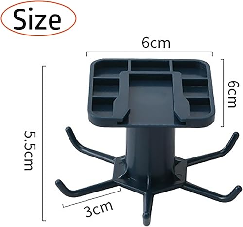 FHGLER Lot de 2 Porte Ustensiles Cuisine,Rotatif à 360° Porte Ustensiles Cuisine,ABS 6 Crochets de chaque porte-ustensiles pour Salle de Bains Cuisine (Noir+Blanc) - Nail Gallerys