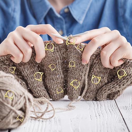 Lot de 30 marqueurs de maille mignons pour chat, accessoires de tricot, accessoires de tricot, ensemble d'ustensiles de tricot, porte-mailles, travail sans erreur - Nail Gallerys