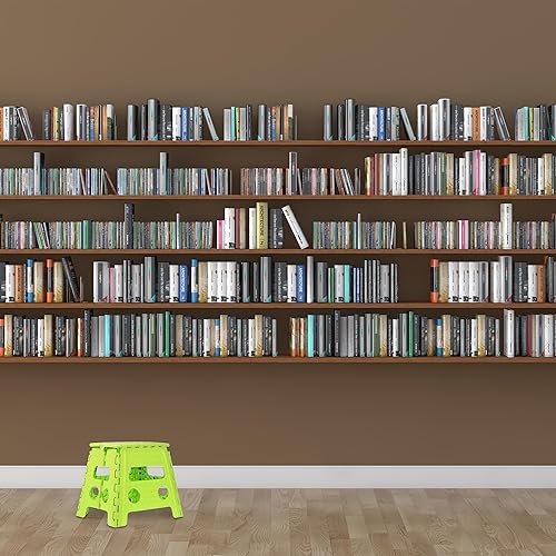 Relaxdays Tabouret Pliable, Plastique, 1 Marche, marchepied pour Enfant, HLP: 32,5x37x30 cm, Max. 120 kg, Vert - Nail Gallerys