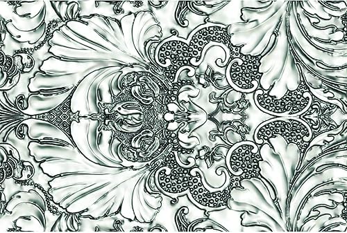 Sizzix 3-D Texture Fades Embossing Folder Damask par Tim Holtz, 665733, Papier, Multicolor, Taille Unique - Nail Gallerys