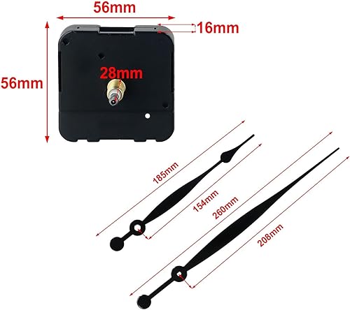 Zoegneer Bricolage Grand Mouvement Horloge Couple Horloge Murale Décorative Accessoires Mécanisme Moteur Aiguilles Longues - Nail Gallerys