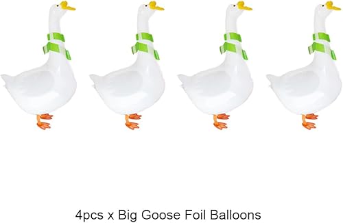 Lot de 4 ballons en forme d'oie qui marchent - Décoration d'anniversaire - Ballons mignons pour animaux de compagnie - Parfaits pour les décorations de fête d'anniversaire, les fêtes prénatales, les - Nail Gallerys