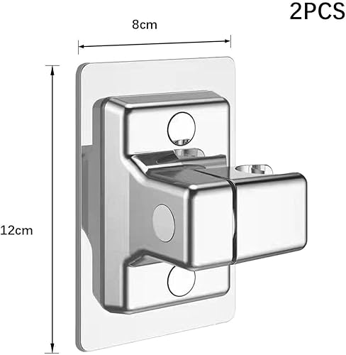 Lot de 2 supports de douche rotatifs - Support de douche sans perforation - Support de pommeau de douche réglable - Accessoires de pommeau de douche - Nail Gallerys