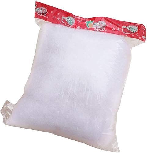 Uposao Neige De Noël Décoration, Neige Artificielle Moelleuse Pelucheuse Décor en Fibre De Coton Neige De Noël Blanche Douce À Intérieur pour Vacances d'hiver Noël Déco, 200g - Nail Gallerys