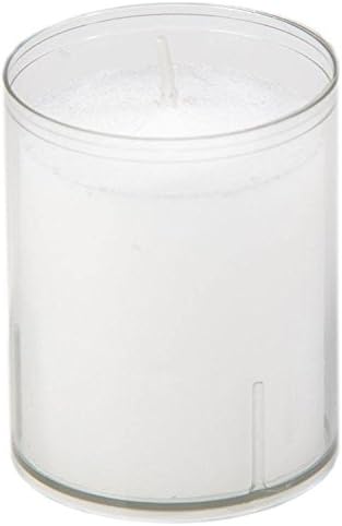 Sovie Refill Lot de 24 bougies transparentes dans un étui en plastique - Durée de combustion : environ 24 heures - Bougies décoratives pour l'intérieur et l'extérieur - Protège le verre et la - Nail Gallerys