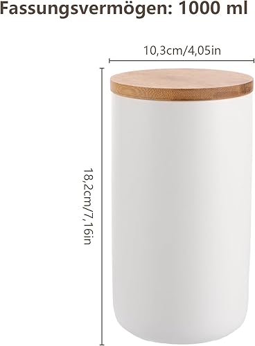 LDXDRU Boîte à café en céramique avec couvercle, thé, sucre et café, boîtes de conservation avec couvercle, hermétique, pour dosettes de café, rangement décoratif de cuisine (blanc) - Nail Gallerys