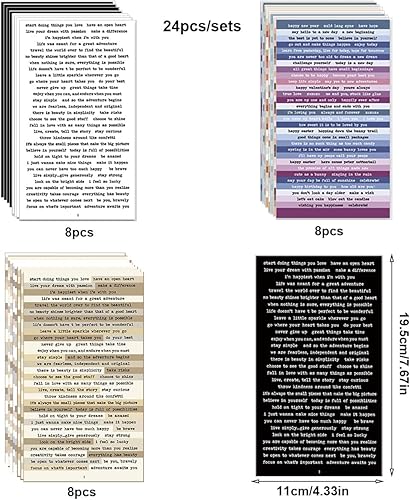 ZOOMPIL Phrase Autocollante, Autocollant Phrases Scrapbooking, 24 Feuilles Phrase Autocollant Scrapbooking, pour Scrapbooking de Journalisation Autocollant de Mot Noir et Blanc - Nail Gallerys