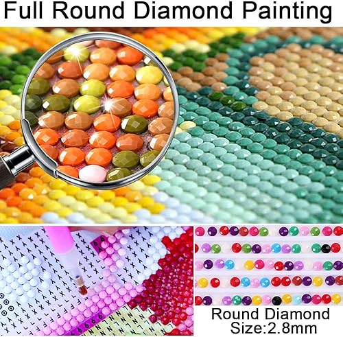 EPTIC 5D Diamant Peinture Kit , Diamond Painting Kit Pour Adultes Strass Chat Roux DéCoration Murale De Bar 40x40CM - Nail Gallerys