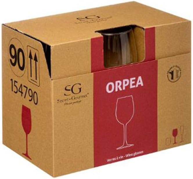 Paris Prix - Lot de 6 Verres à Vin 'Orpea' 36cl Transparent - Nail Gallerys