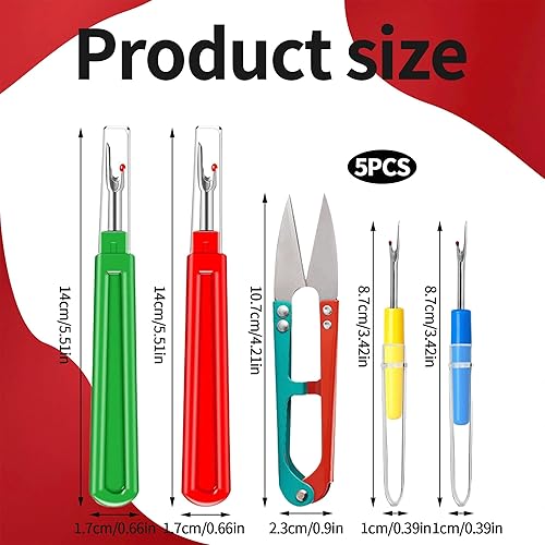 Tigmew 4 PCS Découseur de Couture Livré avec des Coupe Fil Couture Grand et Petit Decouseur Fil Couture Dur et Durable Pas Facile à Plier Couture Accessoires Mercerie pour Couture Travaux Manuels - Nail Gallerys