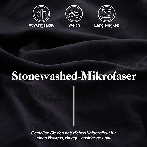 MR&HM Parure de lit à volants 200 x 200 cm - 3 pièces - Design romantique vintage - Housse de couette brossée douce avec boutons cachés - 2 taies d'oreiller renforcées de 80 x 80 cm - Nail Gallerys