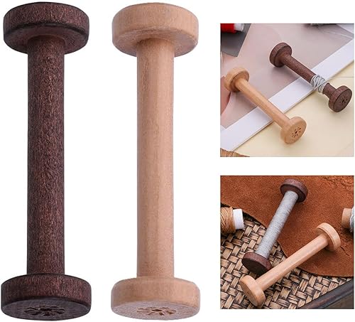 MEAKTSMI Bobine en bois pour travaux manuels, projets faits à la main, petites bobines de fil vides en bois, bobines de couture en bois, outil de couture - Nail Gallerys