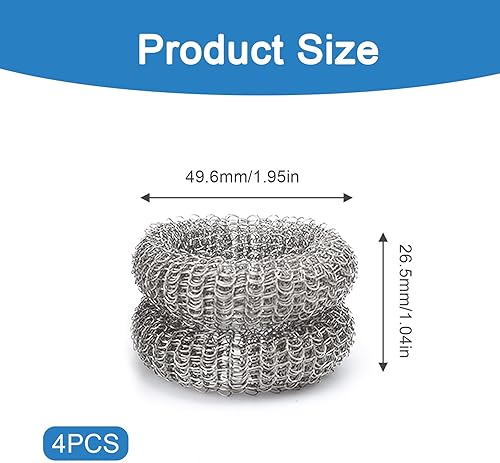 LINTRA 4 Pièces Anneau Anti Calcaire, 5,5 cm Anneau éliminateur Calcaire Bouilloire, Acier INOX Boule Anti-Calcaire pour Bouilloire, Réutilisable, pour Absorber Tartre et Dépôts dans Bouilloire - Nail Gallerys