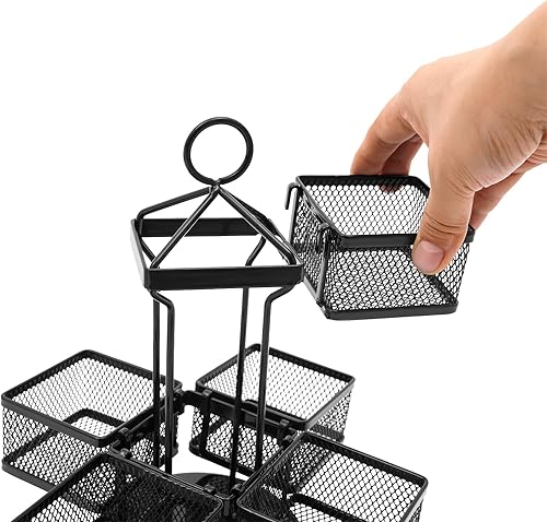 Zalydala Organisateur de sachets de thé, carrousel rotatif, plateau tournant à 2 étages, boîte à thé amovible avec 8 compartiments, sachets de thé, café et sucre - Nail Gallerys