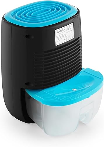 Klarstein Shetland 600 - déshumidificateur, purificateur d'air, déshumidificateur électrique, 0,22 L/24 h, compresseur économique 22W, réservoir d'eau 0,5l, ca. 15 x 21,5 x 12 cm (LxHxP), Noir - Nail Gallerys