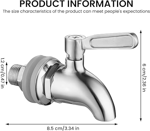 LEKEFETO Lot de 2 distributeurs de boissons en acier inoxydable Robinet : robinet de rechange en acier inoxydable 304, robinet de rechange pour distributeur de boisson, tourillon de rechange pour - Nail Gallerys