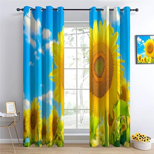 Générique Beige Rideau Occultant Oiseau Animal Coloré 3D Impression Rideaux Acoustiques Opaque, pour Salon Chambre Fenêtres Décoration, Lot De 2 À Oeillets 75L X 166H Cm - Nail Gallerys