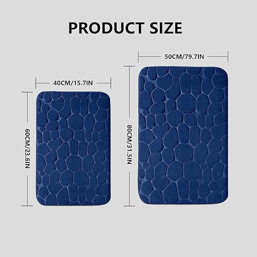 AMFUN Tapis de Bain en Mousse à Mémoire de Forme, Tapis de Bain Absorbant, Tapis de Salle de Bain Doux Lavable en Machine, pour Douche, Salle de Bain, Paillasson, Chambre, 40 x 60 cm, Gris Clair - Nail Gallerys