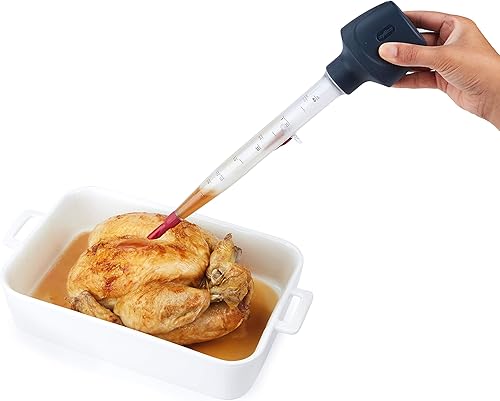 Poire à Sauce avec 2 Embouts pour Jus et Marinade, Gris - Nail Gallerys