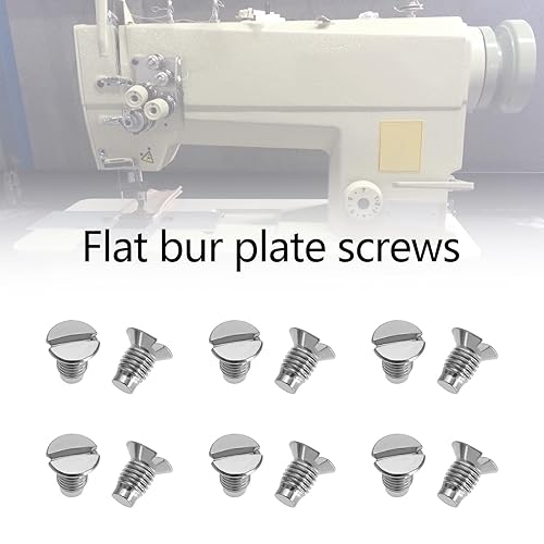 VGOL Lot de 50 vis à tête Ronde pour Plaque d'aiguille, Accessoires de Machine à Coudre Industrielle, vis en métal tournantes Plates compatibles avec Brother - Nail Gallerys
