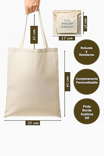 Sacs en tissu avec fermeture éclair et poche. Pratiques et polyvalents. Idéal pour le shopping, l'université, le travail et la peinture. Grand sac fourre-tout réutilisable pour femme. Sac en toile - Nail Gallerys