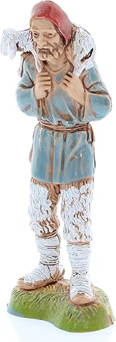 Moranduzzo Bon Berger pour Crèche de 10 Cm Échelle 1:20 - Figurines de Crèche Indestructibles - Style 700', Peinture Finition à la Main, Produit Officiel, Fabriqué en Italie, Sculpteur M. Landi - Nail Gallerys