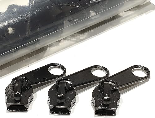 Curseur Libre pour Fermeture Éclair 42 Unités/Tube, Curseur à Fermeture Éclair #8, Poignée de Fermeture Éclair pour Réparer ou Monter, Noir, (8#, 332) - Nail Gallerys