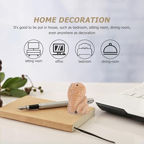 HOLIDYOYO Figurine De Serpent Chinois : Statue De du en Bois 2025 Année du Décor De Serpent Statue d'animal Porte- pour La Chance Richesse 2025 Décor De Table De Bureau À Domicile - Nail Gallerys