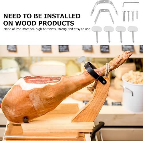 Amosfun Support à jambon pliable en acier inoxydable, pour le rangement, accessoires pour gril, facile à installer et à nettoyer, idéal pour la maison et l'hôtel, 12 x 8 x 2 cm, argenté - Nail Gallerys