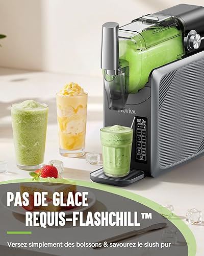 INOVIVA Machine à Slush, Pas besoin de glace, Machine à Slushie de 2L pour la maison avec autonettoyage, 5 programmes préréglés, Slushie congelés, Margaritas, Frappés, Milkshake (S1.2 Version) - Nail Gallerys