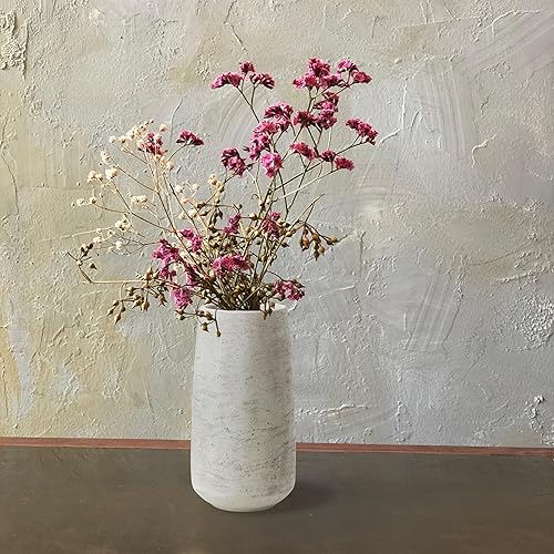 Olly & Rose Vase à fleurs Soho gris clair en céramique effet texturé - Nail Gallerys