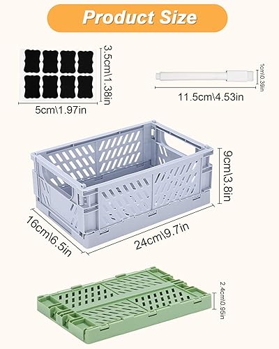 Lot de 5 petites boîtes pliantes en plastique - Grand format - Pliable - Portable - Pour salon, cuisine, salle de bain, bureau, chambre à coucher, salle de classe, armoire - Nail Gallerys