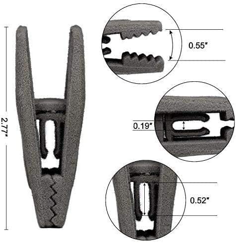 sysoon Lot de 20 pinces à cintres en velours gris, pinces fines et solides pour pantalons, jupes, tissus - Nail Gallerys