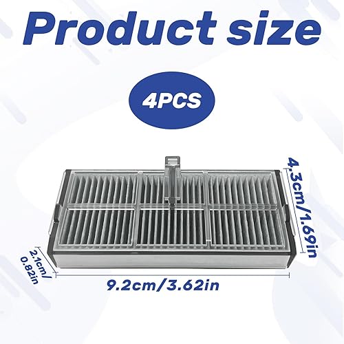 Lot de 4 filtres HEPA de rechange pour Dreame X40 ultra complet, L10s Ultra Gen 2, X30 Ultra, X30 Pro Plus, X30 Pro Ultra, L10s Pro Ultra Heat, Robot Aspirateur Balayant Accessoires - Nail Gallerys