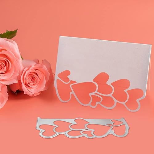 3pcs coeur dentelle métal découpe moule SENHAI Love coeur Border découpe moule pour bricolage album Scrapbooking gaufrage carte pochoir faire décoration de mariage - Nail Gallerys