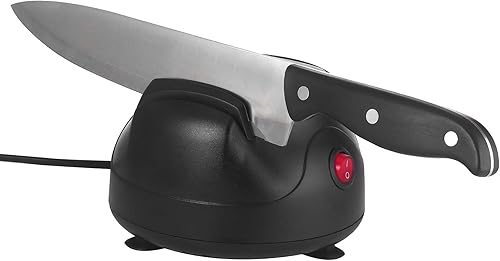 StilGut Aiguiseur de couteaux électrique, affûteur avec ventouse et différents niveaux d'affûtage, pour couteaux ciseaux et tournevis, noir - Nail Gallerys