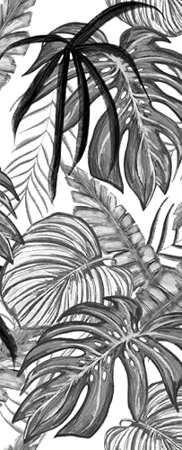 Stickers Autocollant Poster de Porte Adhésif Tropical Noir et Blanc 83 X 205 cm Décoration Chambre Bureau Salon Couloir Fabrication française - Nail Gallerys