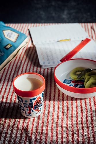 STOR Gobelet pour enfant Marvel Spiderman Spider-Man en plastique rouge 260 ml avec base antidérapante - Nail Gallerys