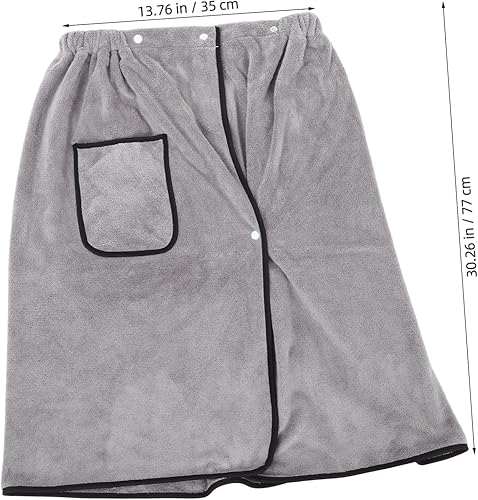 HEALLILY Serviette De Bain pour Hommes Doux avec Poche Jupe De Bain Ajustable Idéale pour Plage Le Spa Maison Unique - Nail Gallerys