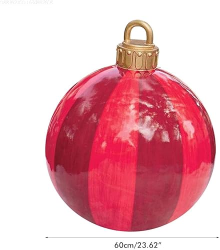 Décoration de Noël - Boule gonflable géante - En PVC - 60 cm - Avec pompe - Décoration de Noël - Nail Gallerys