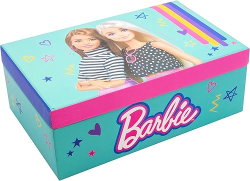 Joy Toy Barbie Boîte à Bijoux avec 6 Accessoires - 18 x 11,5 x 7 cm - 22783 - Nail Gallerys