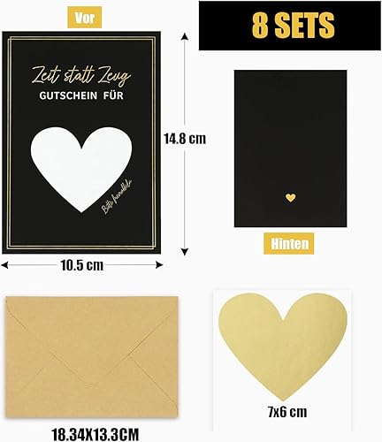 MYGLOAR 8PCS Les Coupons Peuvent être remplis avec des Autocollants à gratter - Cartes à gratter sur lesquelles on Peut écrire - Cadeaux pour Femmes, Cadeaux pour copines, Cadeaux d'anniversaire - Nail Gallerys