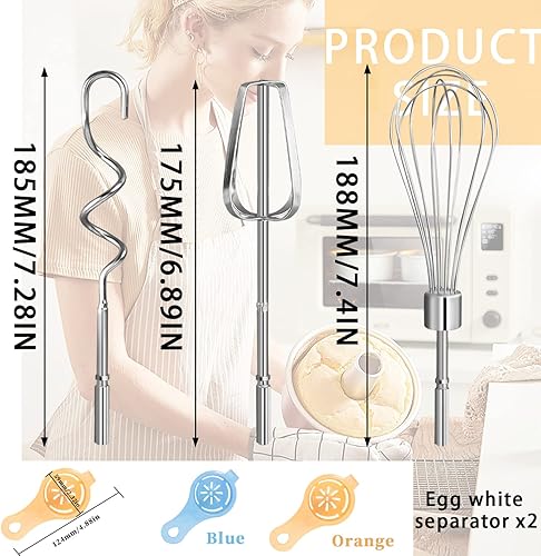 Lot de 3 accessoires de mixeur à main pour perceuse électrique, mixeur de cuisine en acier inoxydable Passe au lave-vaisselle - Nail Gallerys
