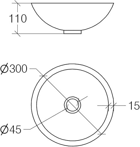 Lineabeta 53695.29.29 lavabo soutien, 30 cm - Nail Gallerys