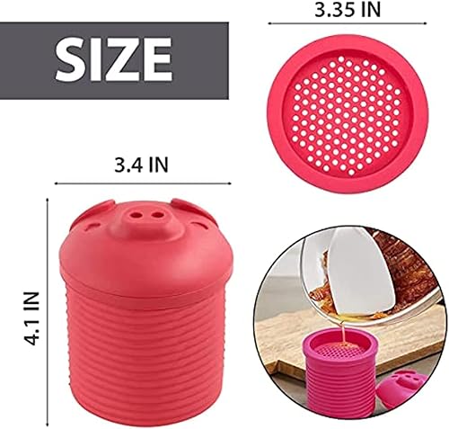 MYHJL Jolie poubelle en silicone avec couvercle séparateur de nourriture, graisse de bacon, huile de cuisson - Nail Gallerys