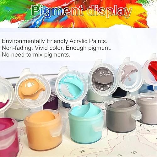 Shukqueen Kit de peinture à l'huile à faire soi-même, peinture par numéro, peinture acrylique couple tenant les mains vers Taj Mahal 40,6 x 50,8 cm (toile encadrée) - Nail Gallerys