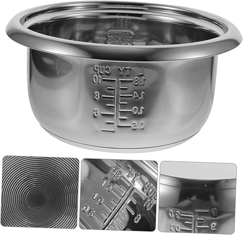NAMOARLY Doublure De Cuiseur à Riz Récipient De Pot De Cuiseur à Riz Remplacement De La Marmite Du Cuiseur à Riz Pot De Rechange Pour Cuiseur à Riz Composant Universel Acier Inoxydable - Nail Gallerys