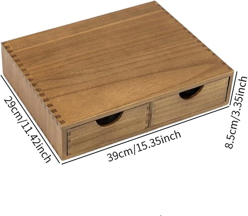 MagiDeal Tiroir de Rangement de Dosettes de Café En Bois, Porte Capsules, Organisateur de Thé et de Café, Tiroir à Capsule de Café, Distributeur Capsules avec 2 Tiroirs pour Maison, Bureau, Café - Nail Gallerys